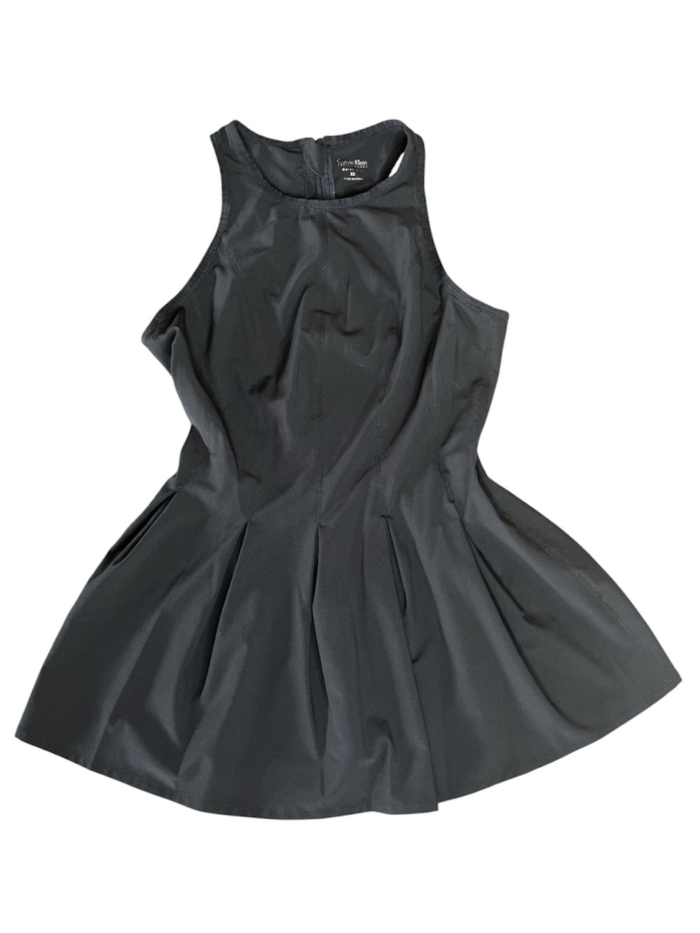 CALVIN KLEIN PERFORMANCE Quick Dry Peplum Active Tank Top Black Size XS